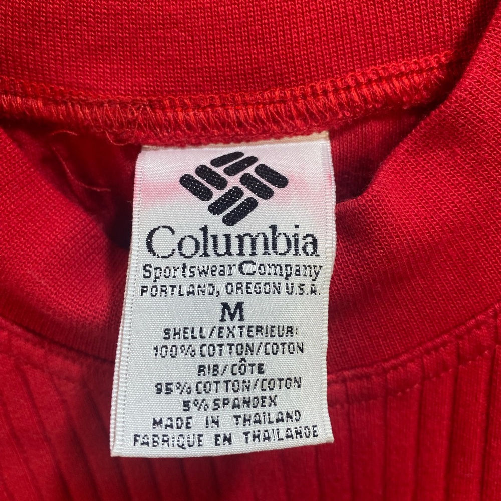 Columbia Women's Red Sleeveless Ribbed Mock-Neck Top - Picture 3 of 7